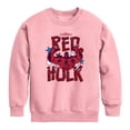 thumbnail image 1 of Captain America - Scribble Red Hulk - Youth Boys Crew Fleece Sweatshirt, 1 of 3