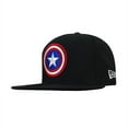 thumbnail image 1 of Captain America Shield Black 59Fifty Fitted Hat-7 1/2 Fitted, 1 of 1