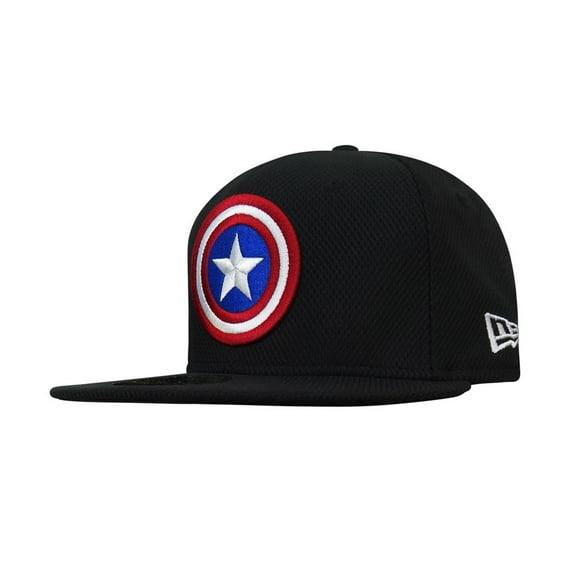 Captain America Shield Black 59Fifty Fitted Hat-7 7/8 Fitted