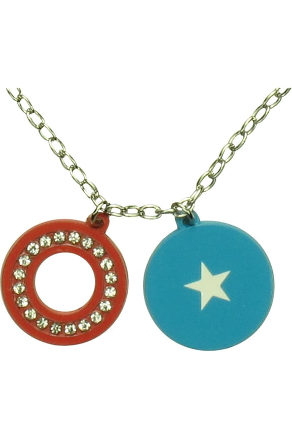 Captain America Shield Chain Charms Necklace