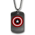 thumbnail image 1 of Marvel Captain America Shield Blue Stainless Steel Necklace, 1 Count, 1 of 3