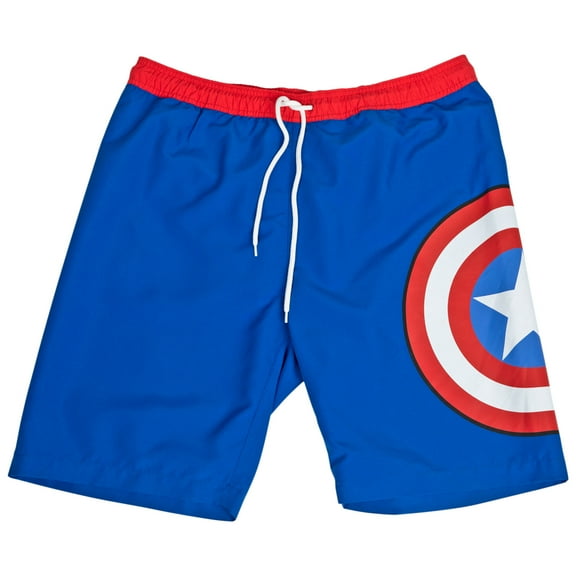Captain America Shield Logo Board Shorts-Medium (32-34)
