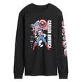 thumbnail image 1 of Captain America - Shield - Men's Long Sleeve Graphic T-Shirt, 1 of 4