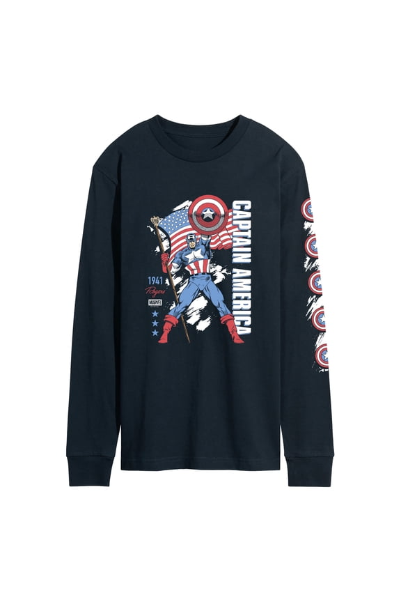 - Shield - Men's Long Sleeve Graphic T-Shirt