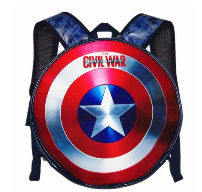 Captain america civil war distressed shield backpack hotsell