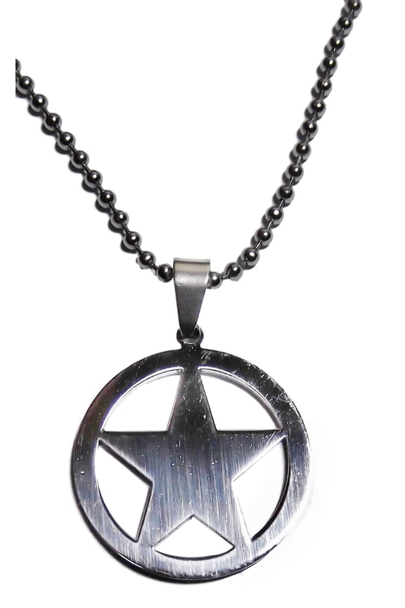 Captain America Shield Silvertone Pendant Necklace on 25" Chain