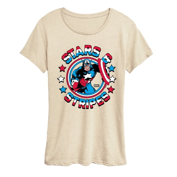 Captain America - Stars And Stripes - Women's Short Sleeve Graphic T-Shirt