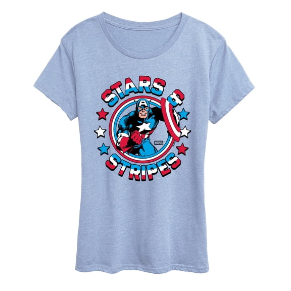 Captain America - Stars And Stripes - Women's Short Sleeve Graphic T-Shirt