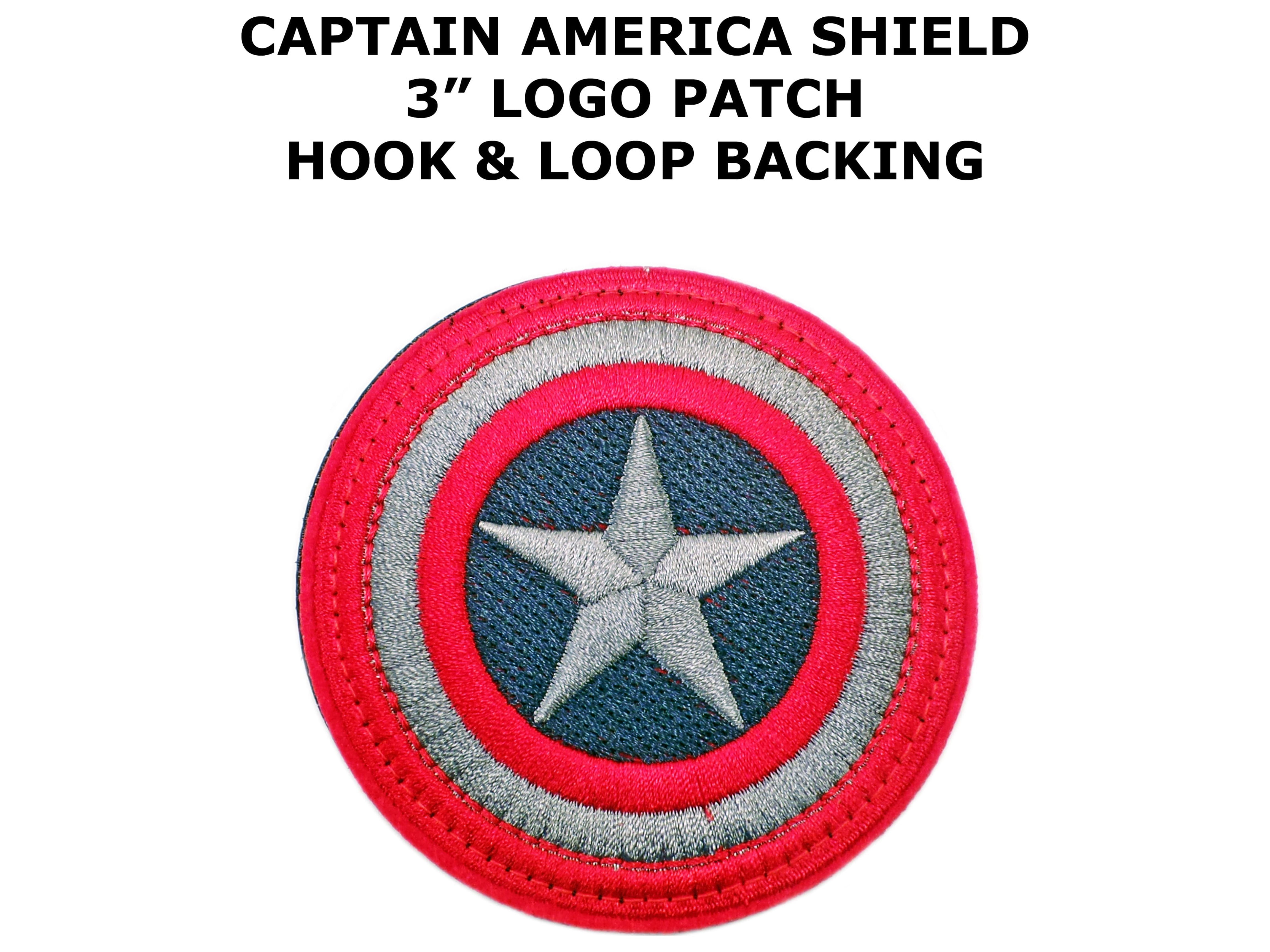 Captain America Superhero Embroidered Hook & Loop Comics Cartoon Theme Logo  Patch/Applique 