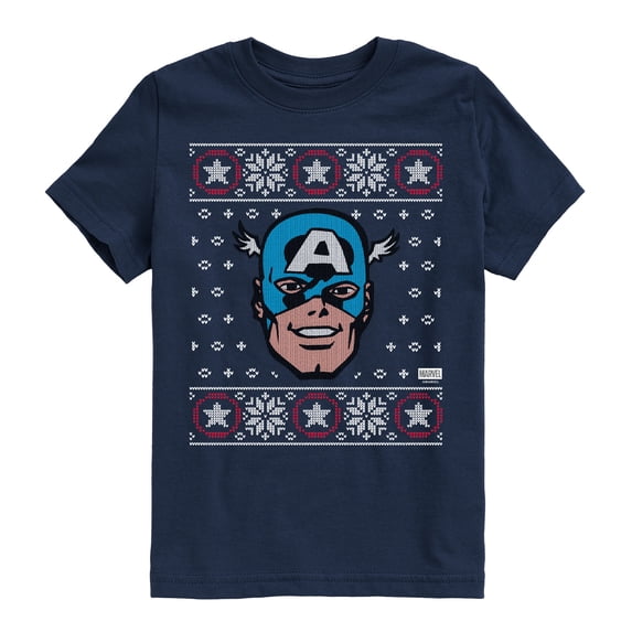 Captain America - Sweater - Youth Boys Short Sleeve Graphic T-Shirt