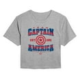 thumbnail image 1 of Captain America - Team Captain America - Juniors Cropped Graphic T-Shirt, 1 of 4
