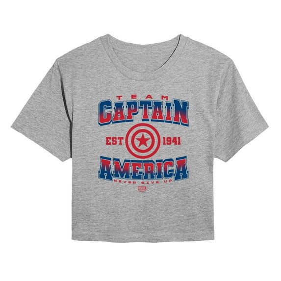 Captain America - Team Captain America - Juniors Cropped Graphic T-Shirt