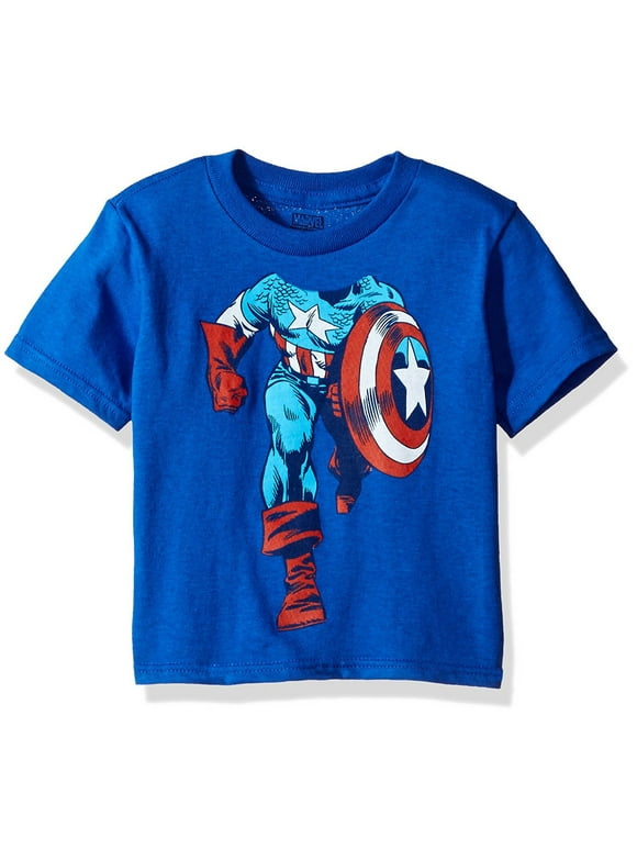 Captain America Toddler Boy Headless Superhero Short Sleeve T-Shirt