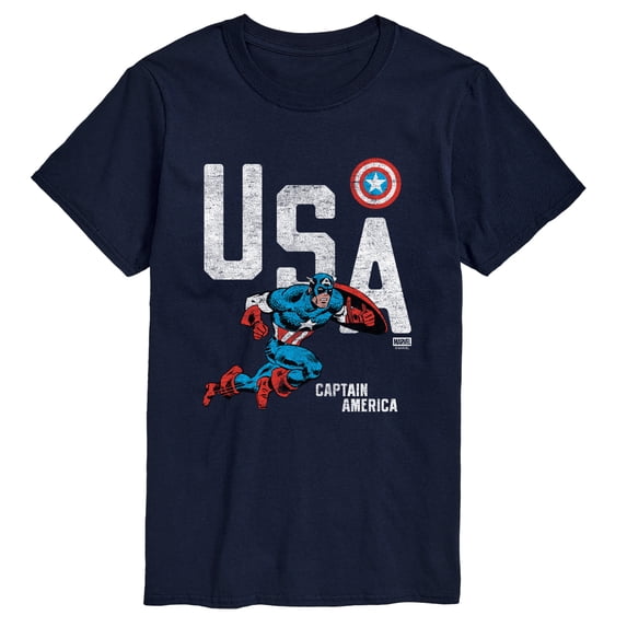 Captain America - USA - Men's Short Sleeve Graphic T-Shirt