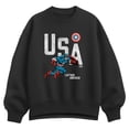 thumbnail image 1 of Captain America - USA - Women's Oversized Fleece Crew Sweatshirt, 1 of 2