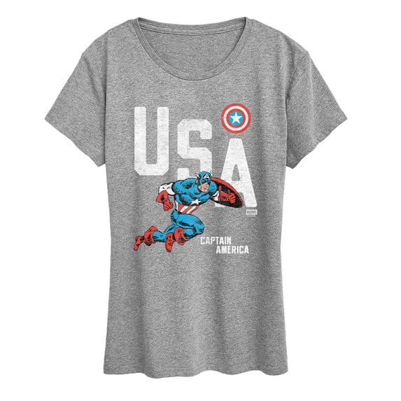 Captain America - USA - Women's Short Sleeve Graphic T-Shirt