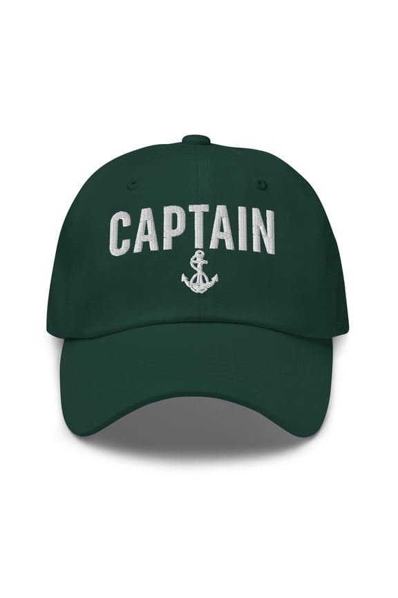 Captain Anchor Custom Embroidered Dad Hat (Spruce)