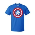 thumbnail image 1 of Captain Autism Red and Blue Hero Shield Men's T-shirt, 3XL, Royal, 1 of 5