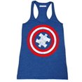 thumbnail image 1 of Captain Autism Red and Blue Hero Shield Women's Tank Top, 2XL, H. Royal, 1 of 2