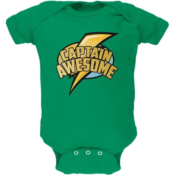 Captain Awesome Kelly Green Soft Baby One Piece - 18-24 months