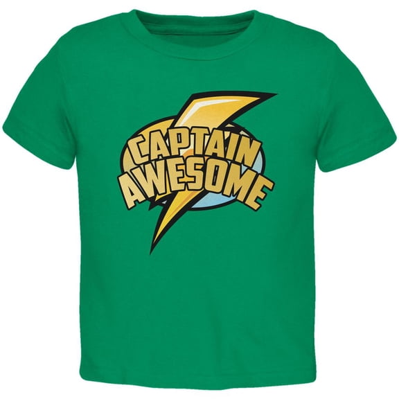Captain Awesome Kelly Green Toddler T-Shirt - 3T