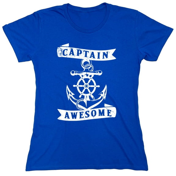 Captain Awesome Sarcastic Humor Novelty Funny Women's Casual Tees