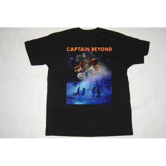Captain Beyond Black T-Shirt Cotton Full Size Unisex S-5XL