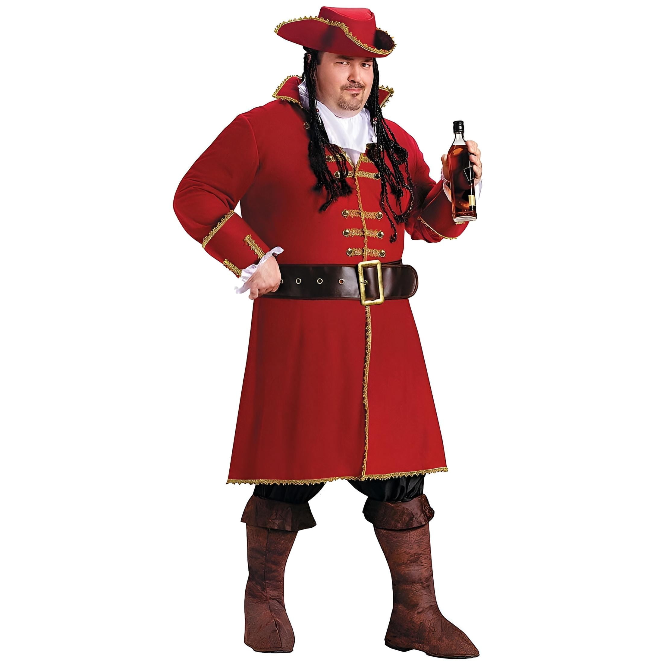 Captain BlackHeart Men's Halloween Fancy-Dress Costume for Adult, Regular Plus Size