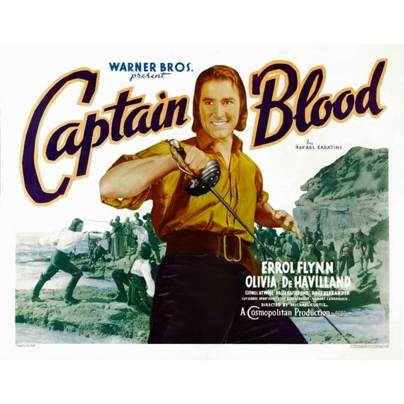 Captain Blood Errol Flynn 1935 Movie Poster Masterprint (28 x 22)