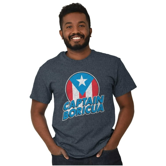 Captain Boricua Puerto Rican America Plus Size Crewneck Graphic Tee Shirt Brisco Brands 4X
