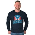 thumbnail image 1 of Captain Boricua Puerto Rican America Plus Size Long Sleeve Graphic Tee Shirt Brisco Brands 3X, 1 of 5