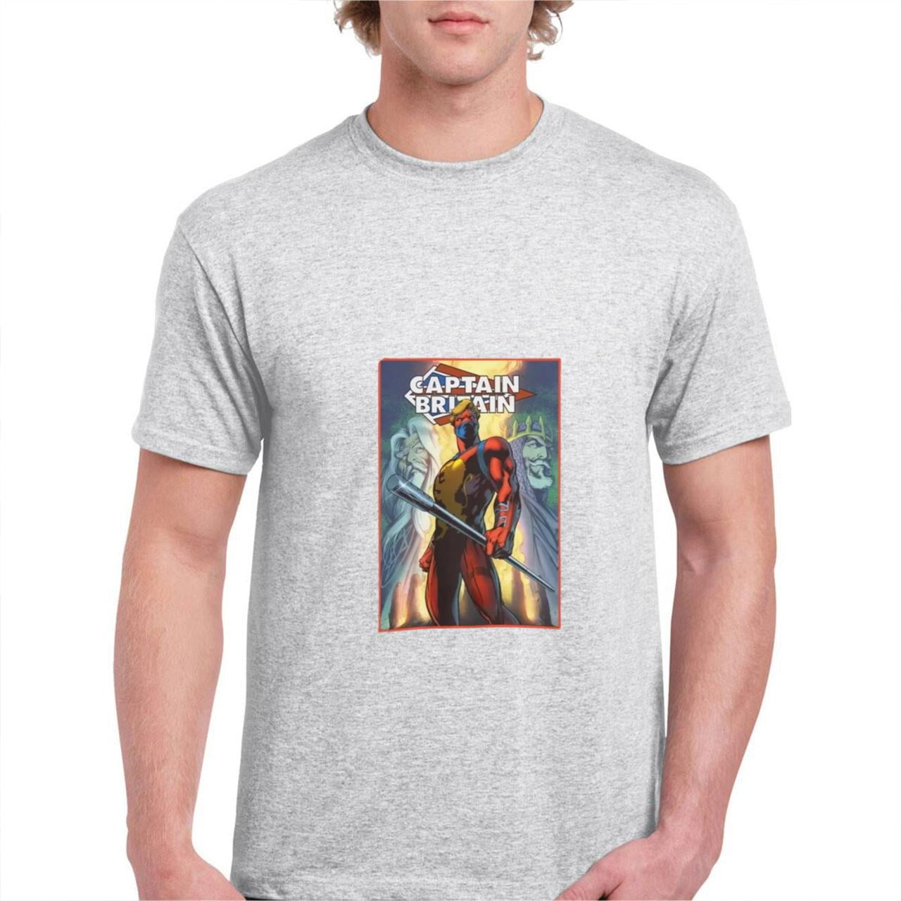 Captain Britain T Shirt Marvel Comics UK Alan Davis Art Original Costume removebg preview Walmart