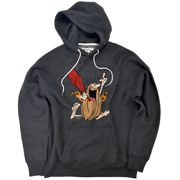 Captain Caveman Captain Caverman Unisex Adult Slim Fit Pull-Over Heather Hoodie, Charcoal, Medium