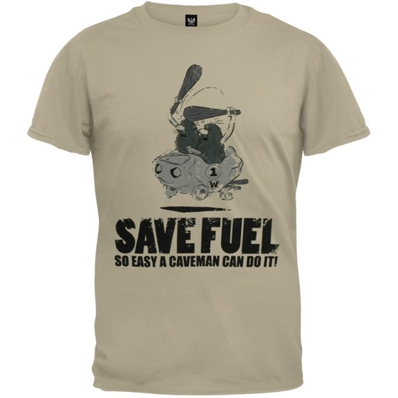 Captain Caveman - Save Fuel Distressed T-Shirt