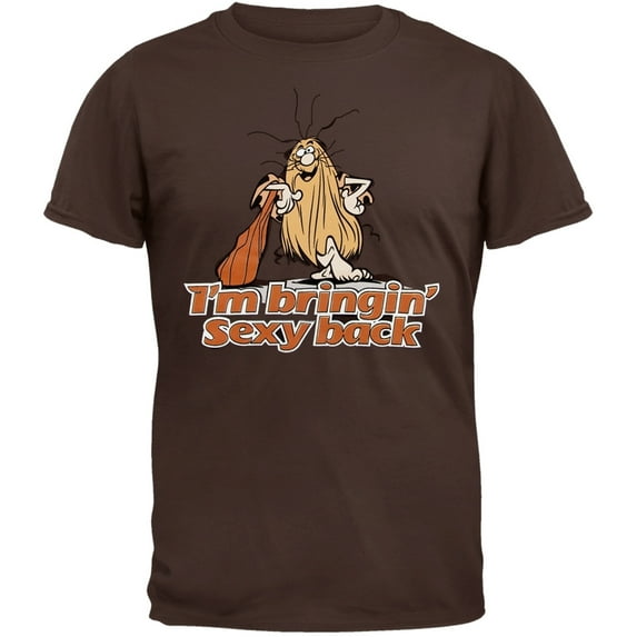 Captain Caveman - Sexy Back Chocolate Brown T-Shirt - Medium