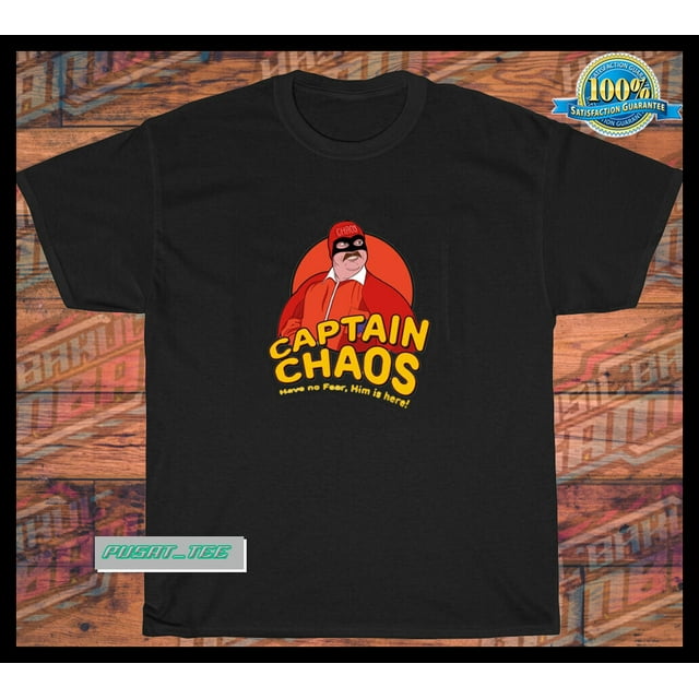 Captain Chaos Logo american funny cotton T shirt SIZE S-5XL - Walmart.com