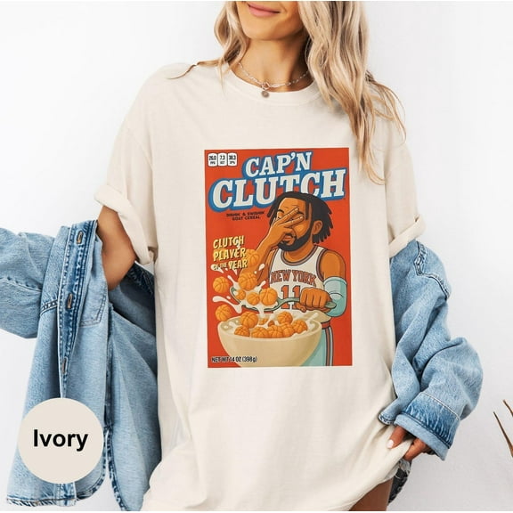 Captain Clutch Jalen Brunson Knicks Comfort Colors T-Shirt, Basketball NY Shirt