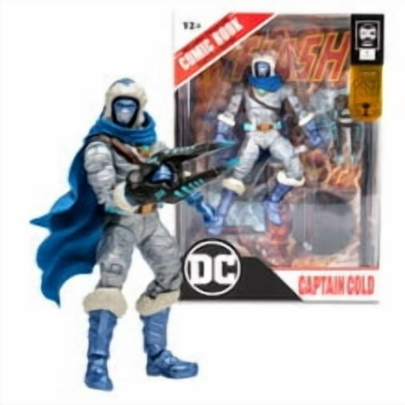 Captain Cold w/The Flash Comic (DC Page Punchers) 7" Gold Label Figure - McFarlane Toys