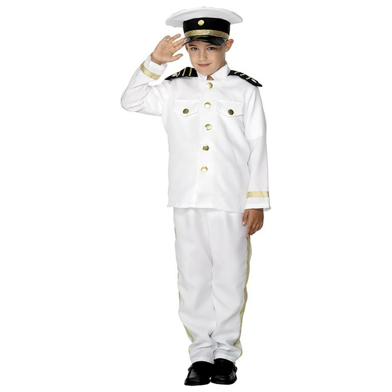 Captain Costume Child Kids White