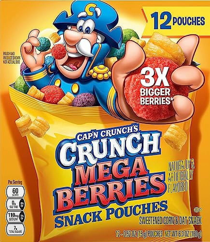 Captain Crunch Cereal Snack Pouch, Crunchberry - Walmart.com