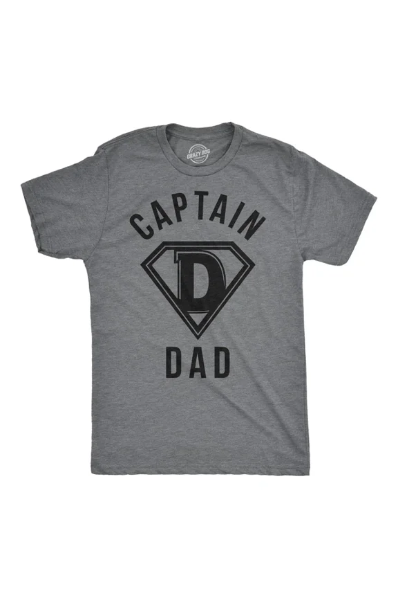 Captain Dad Funny T Shirt Hilarious Hero Gift Idea For Fathers Tee Unisex S-5XL Hot Trending Shirt, Vintage Birthday Gift