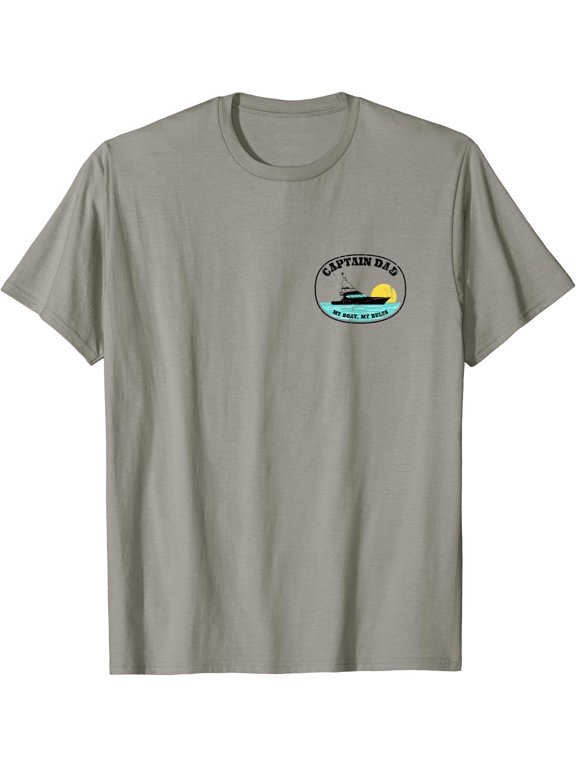 Captain Dad My Boat My Rules Yacht Boating T-Shirt Unisex S-5XL Hot Trending Shirt, Vintage Birthday Gift