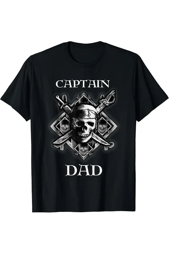 Captain Dad Pirate Funny Father's Day Sailor Gift T-Shirt