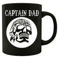 thumbnail image 1 of Captain Dad 11 oz Coffee Mug - Treasure Ship Skull Humor White Ceramic Gift, 1 of 4