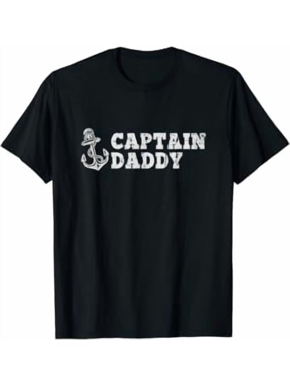 Captain Daddy Sailing Boating Vintage Boat Anchor T-Shirt