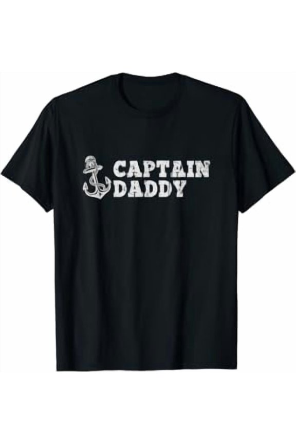 Captain Daddy Sailing Boating Vintage Boat Anchor T-Shirt