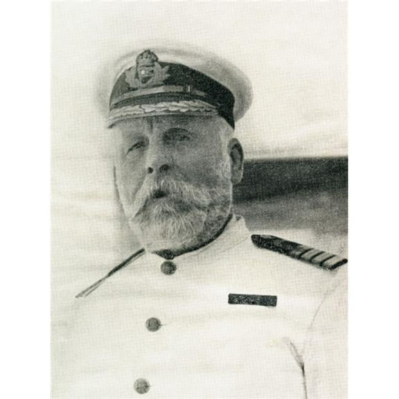 Captain Edward John Smith Rd Rnr January 27 1850 To April 15 1912 Captain of Rms Titanic Who Went Down with The Ship Poster Print, 12 x 16