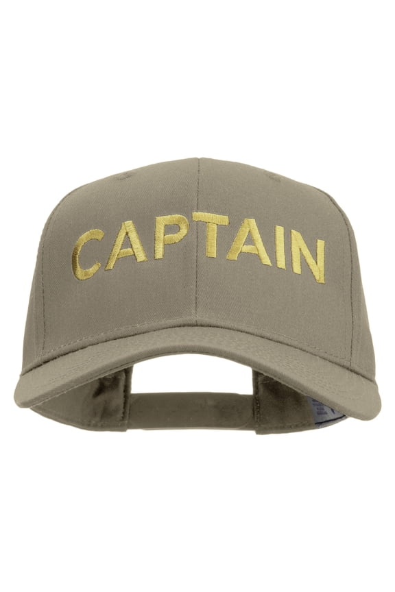 Captain Embroidered Cap - Khaki OSFM