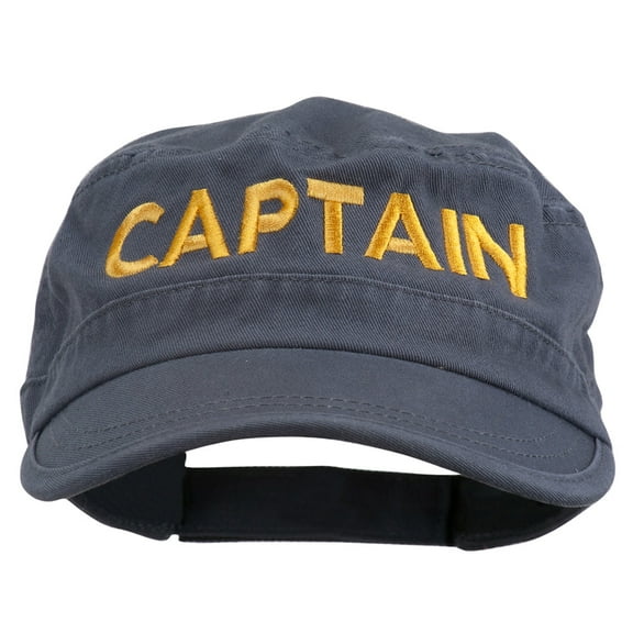 Captain Embroidered Enzyme Army Cap - Grey OSFM