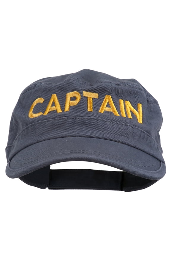Captain Embroidered Enzyme Army Cap - Grey OSFM